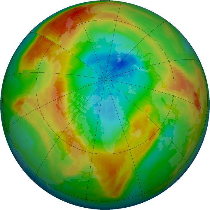 Arctic ozone map for 26 March 1997